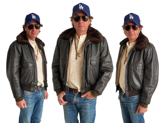 Vintage Cooper Leather Bomber Flight Jacket Made in USA | Size 42 Aviator G-1