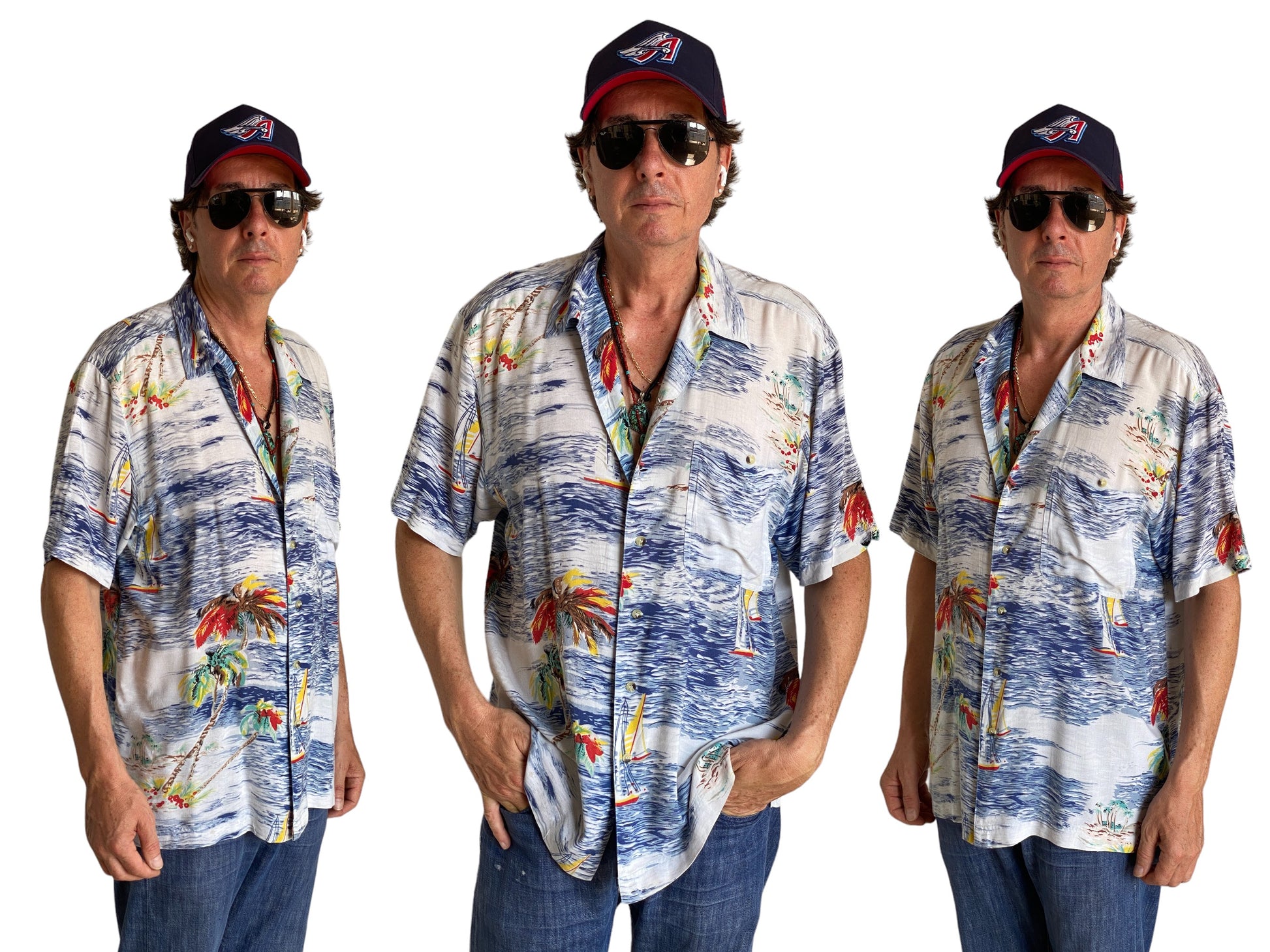 Size Medium. Vintage 90s Rayon Hawaiian shirt by Haggar - USA Vintage Bcn