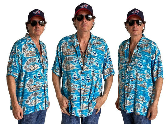 Size XL. Vintage 90s Rayon Hawaiian shirt by Pineapple Connection - USA Vintage Bcn