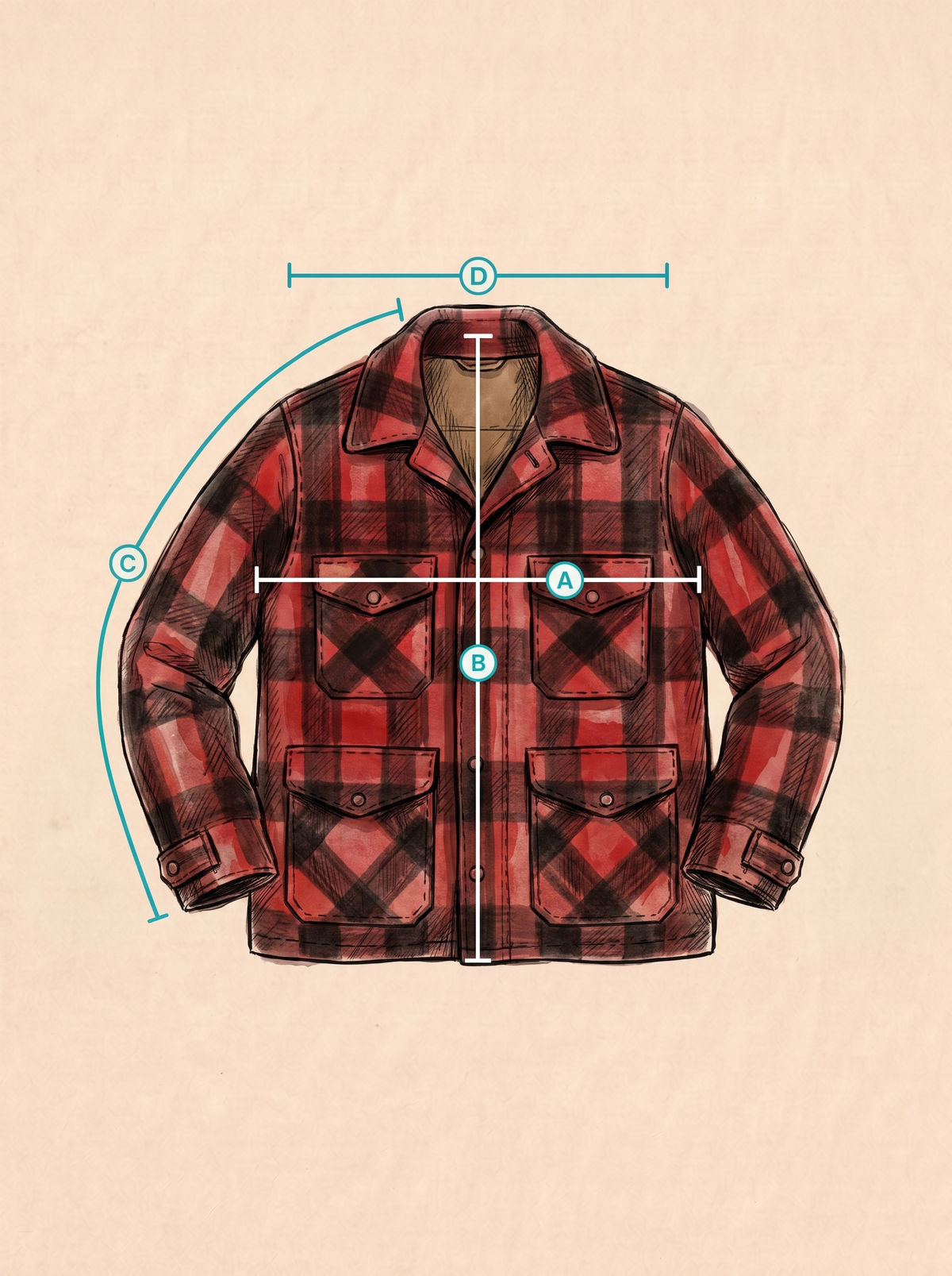 Vintage 1930s Woolrich Red & Black Plaid Wool Hunting Jacket –size 38US / 48EU. Made in USA