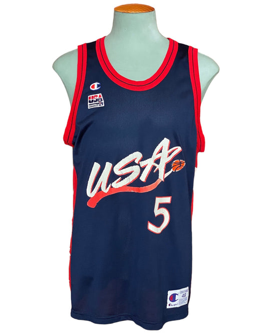 Champion USA Team #5 Hill Jersey, NBA Basketball Jersey, Size 48, Authentic NBA Jersey, Sports Memorabilia, Basketball Apparel