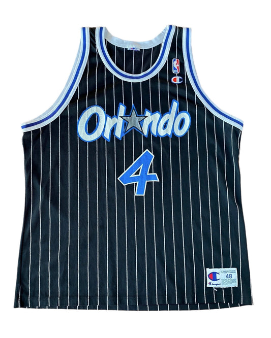Rare Vintage Champion NBA Orlando Magic #4 Rony Seikaly Jersey - Size 48"