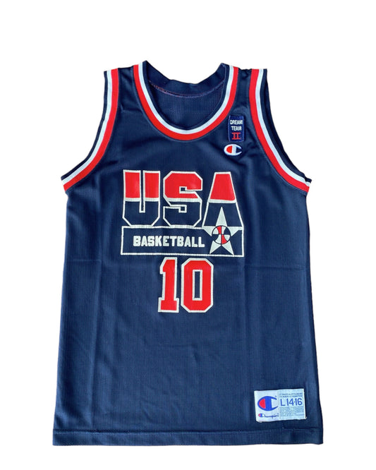 Youth L 14-16. Vintage 90s Champion NBA USA dream team #10 Miller  jersey  Made In USA