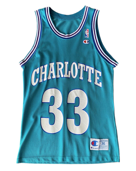 Vintage 90s NBA Champion Mourning #33 Jersey Charlotte Hornets - Size 36, Made in USA