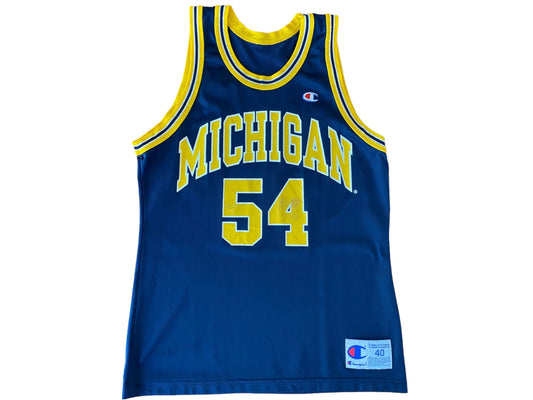 Authentic 90s Vintage NBA Jersey - #54 Michigan Wolverines - Size 40, Made in USA by Champion