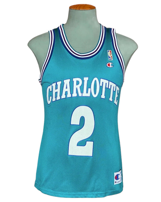 Authentic NBA Jersey - #2 Johnson Charlotte Hornets - Size 40, Made in USA by Champion