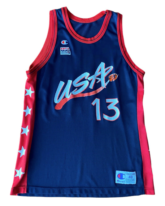 Vintage 90s NBA Champion USA Olympics Dream Team Shaq O'Neal #13 Jersey - Size 48