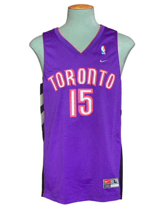Size L. Vintage Toronto Raptors Vince Carter #15 Nike NBA Swingman Purple Jersey