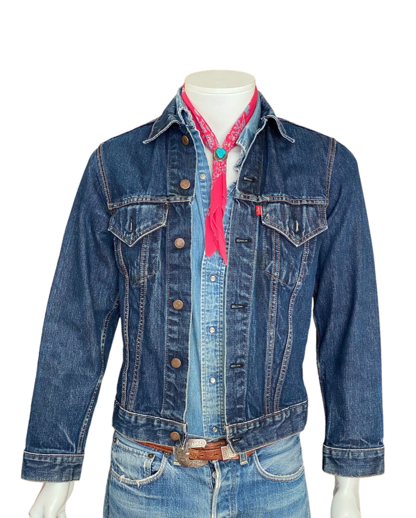 Small. Vintage 60s LEVIS Big E trucker Jacket Made in USA.