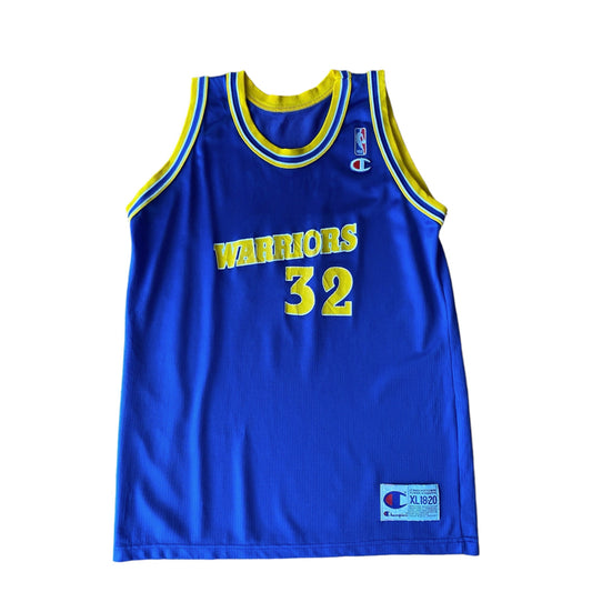 Youth 18-20. Vintage 90s Champion NBA Warriors #32 Smith jersey  Made In USA