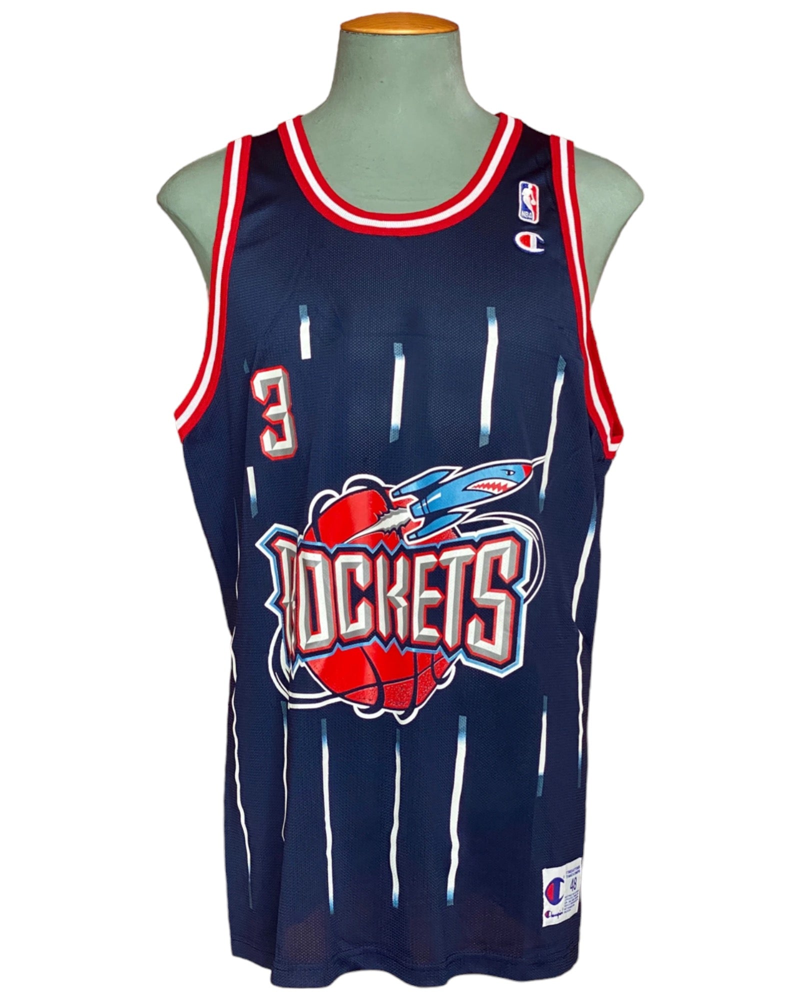 Vintage Champion NBA Houston Rockets Steve Francis #3 Jersey - Size 48 USA