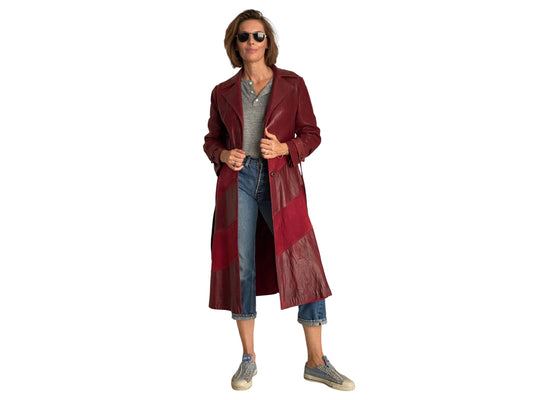 Fantastic two tone leather and suede jacket styled in California