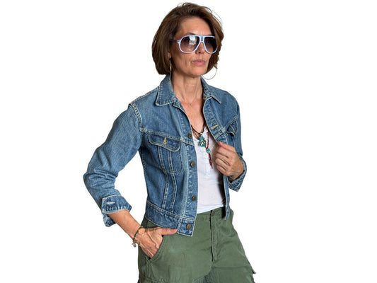 Size 34US / 44EU. Vintage 80s Lee Union Made Denim Shirt – 2 Pockets – Made in USA - USA Vintage Bcn