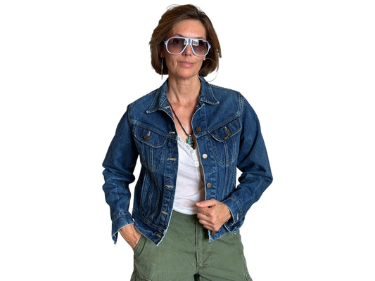 Size 34US / 44EU .Vintage 80s Lee Denim Jacket – 4 Pockets – Made in USA - USA Vintage Bcn