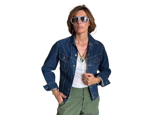 Size 34US / 44EU . Vintage 80s Lee Denim Jacket – 4 Pockets – Made in USA - USA Vintage Bcn