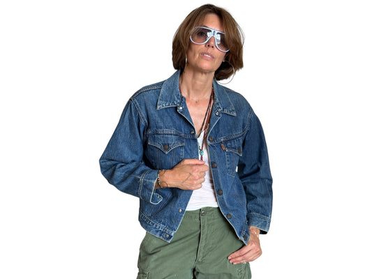 Size 34/36 .Vintage 70s Levi’s Denim Jacket – 2 Pockets – Made in USA - USA Vintage Bcn
