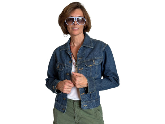 Size 34/3636. Vintage 70s Lee Union Made Denim Shirt – 2 Pockets – Made in USA - USA Vintage Bcn