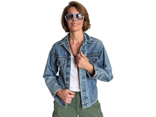 Size 36US / 46EU .Vintage 70s Levi’s Denim Jacket – 2 Pockets – Made in USA - USA Vintage Bcn