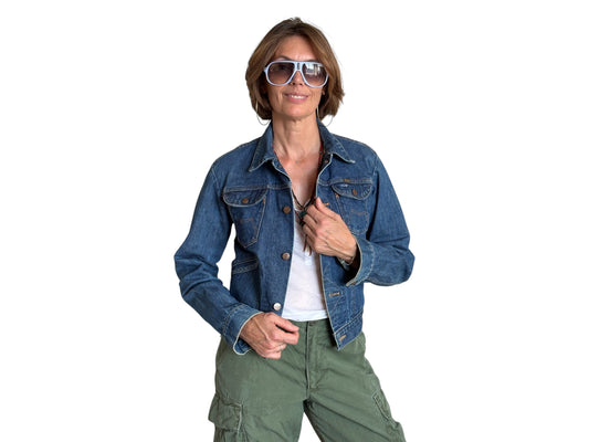 Size 34US /44EU USA .Vintage 80s Maverick Denim Jacket – 4 Pockets – Made in USA - USA Vintage Bcn