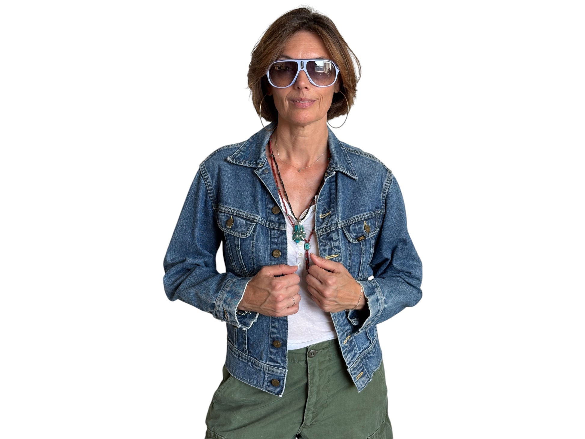 Size 36US / 46EU. Vintage 70s Lee Union Made Denim Shirt – 2 Pockets – Made in USA - USA Vintage Bcn
