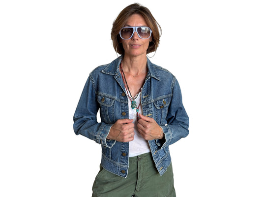 Size 36US / 46EU. Vintage 70s Lee Union Made Denim Shirt – 2 Pockets – Made in USA - USA Vintage Bcn