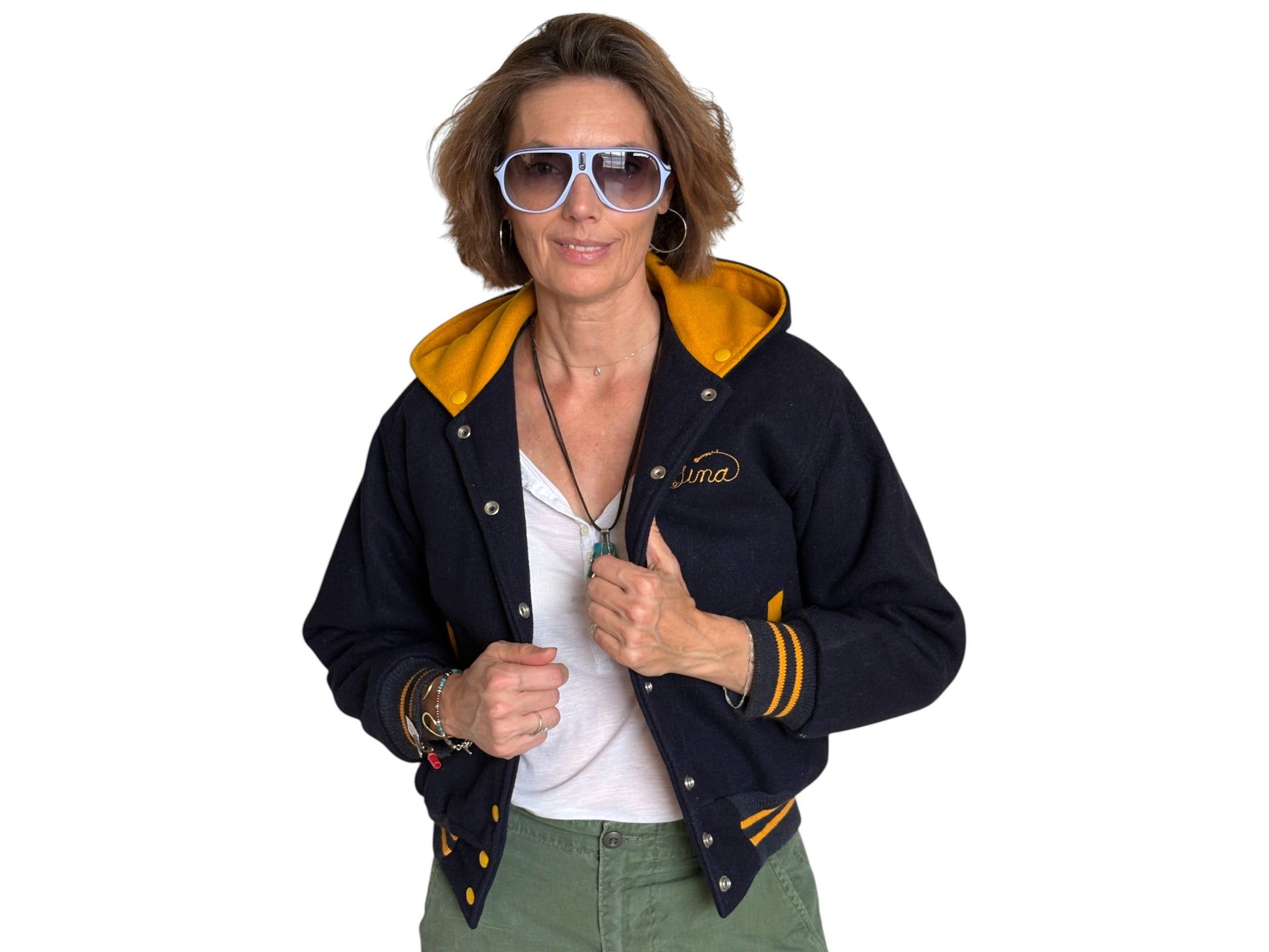Size XS. Vintage 60s Varsity wool jacket Made in USA - USA Vintage Bcn