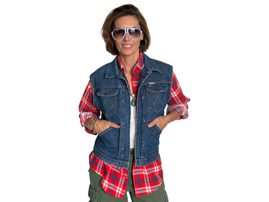 Size 38US / 48EU . 1960s Vintage Wrangler 24MJZ Denim Jacket – Made in USA - USA Vintage Bcn