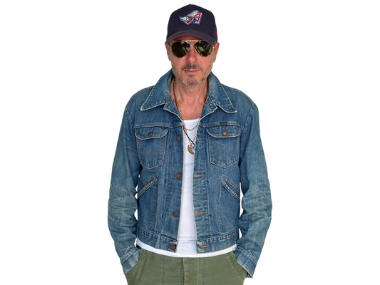 Size 42US / 52EU Authentic 80s Wrangler denim jacket -4 pockets- Made in the USA - USA Vintage Bcn