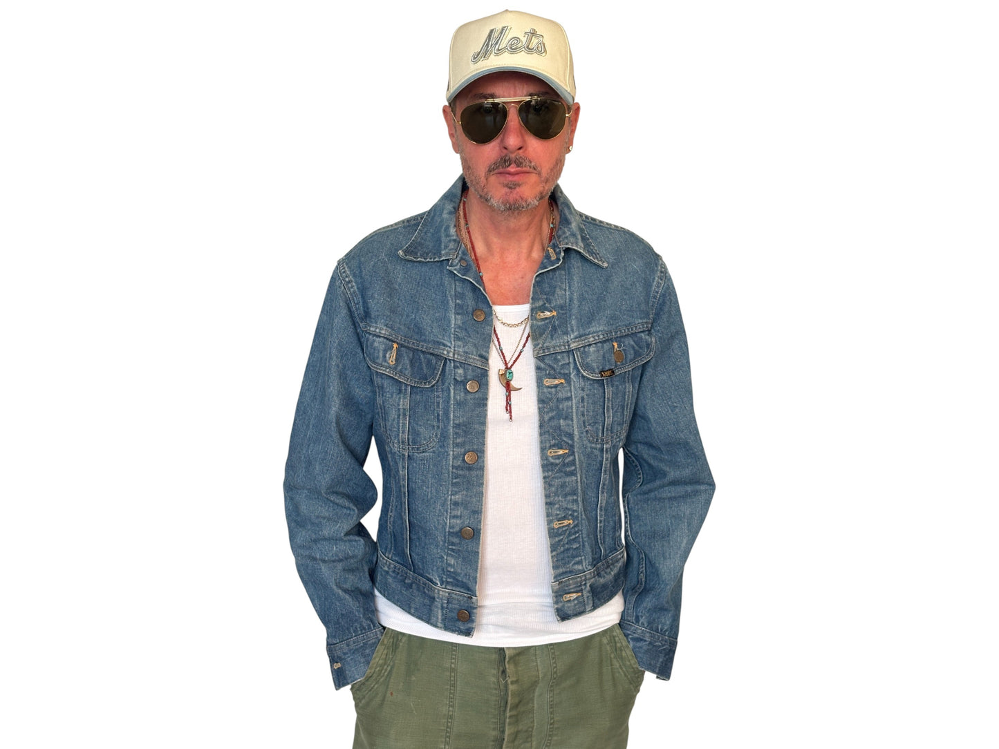 Size 40US / 50EU Vintage 80s Lee Union Made Denim Shirt – 2 Pockets – Made in USA - USA Vintage Bcn