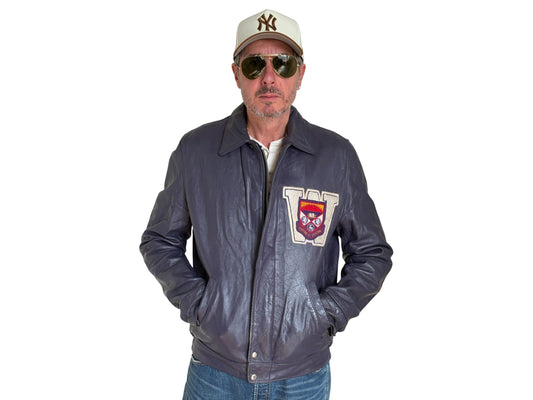 Size 42US / 52EU  Vintage Leather Hockey Jacket Men’s  – Soft Canadian Leather – Made in Canada