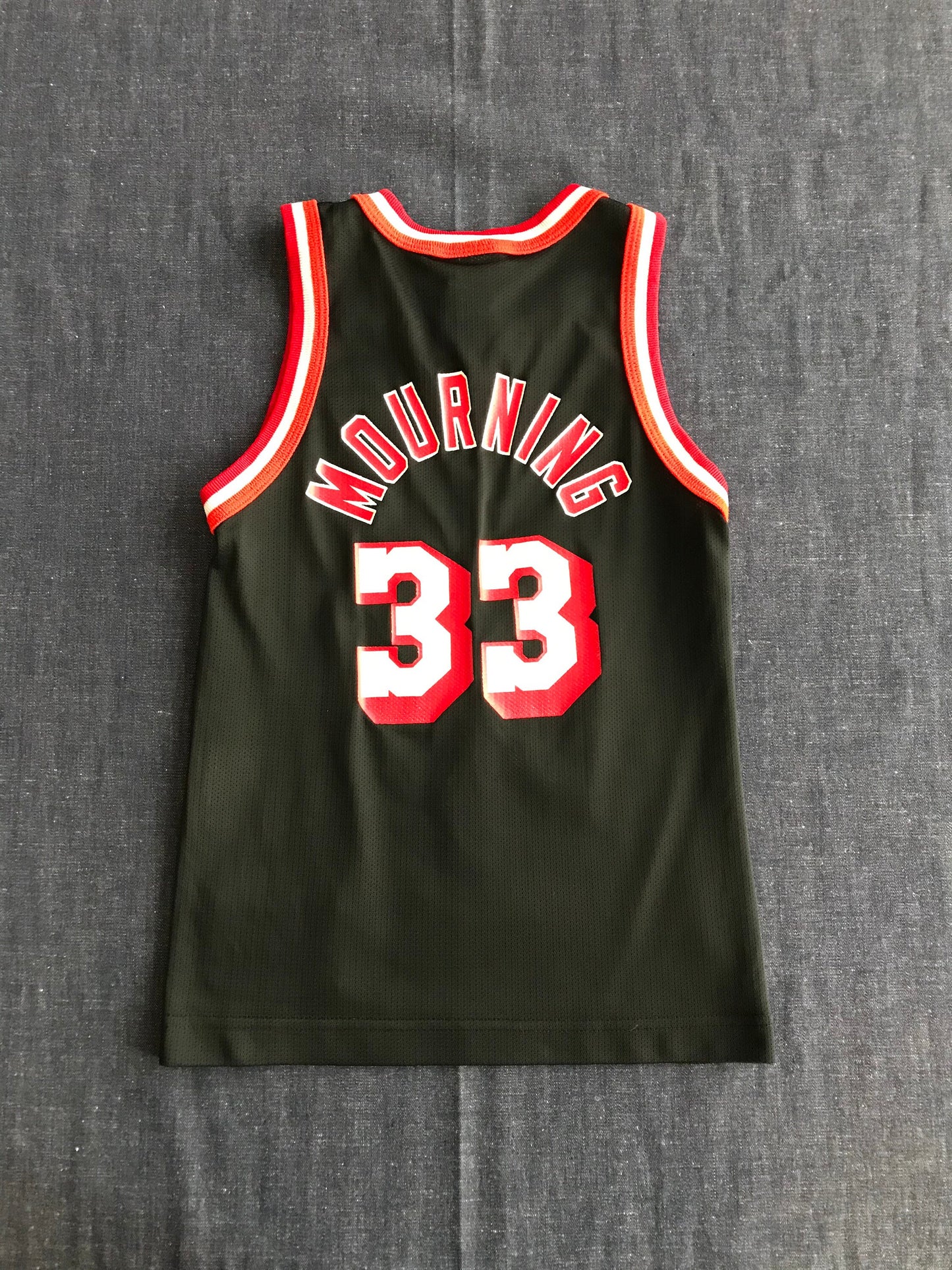 "Vintage 90s Miami Heat Alonzo Mourning Champion NBA Jersey
