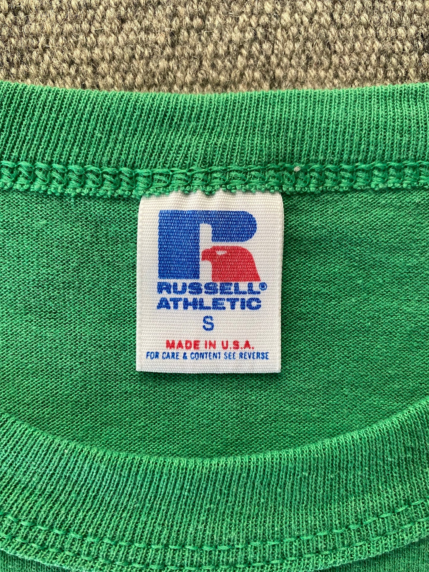 Vintage 80s Basketball T-shirt 50/50 Made in USA by Russell - Size S