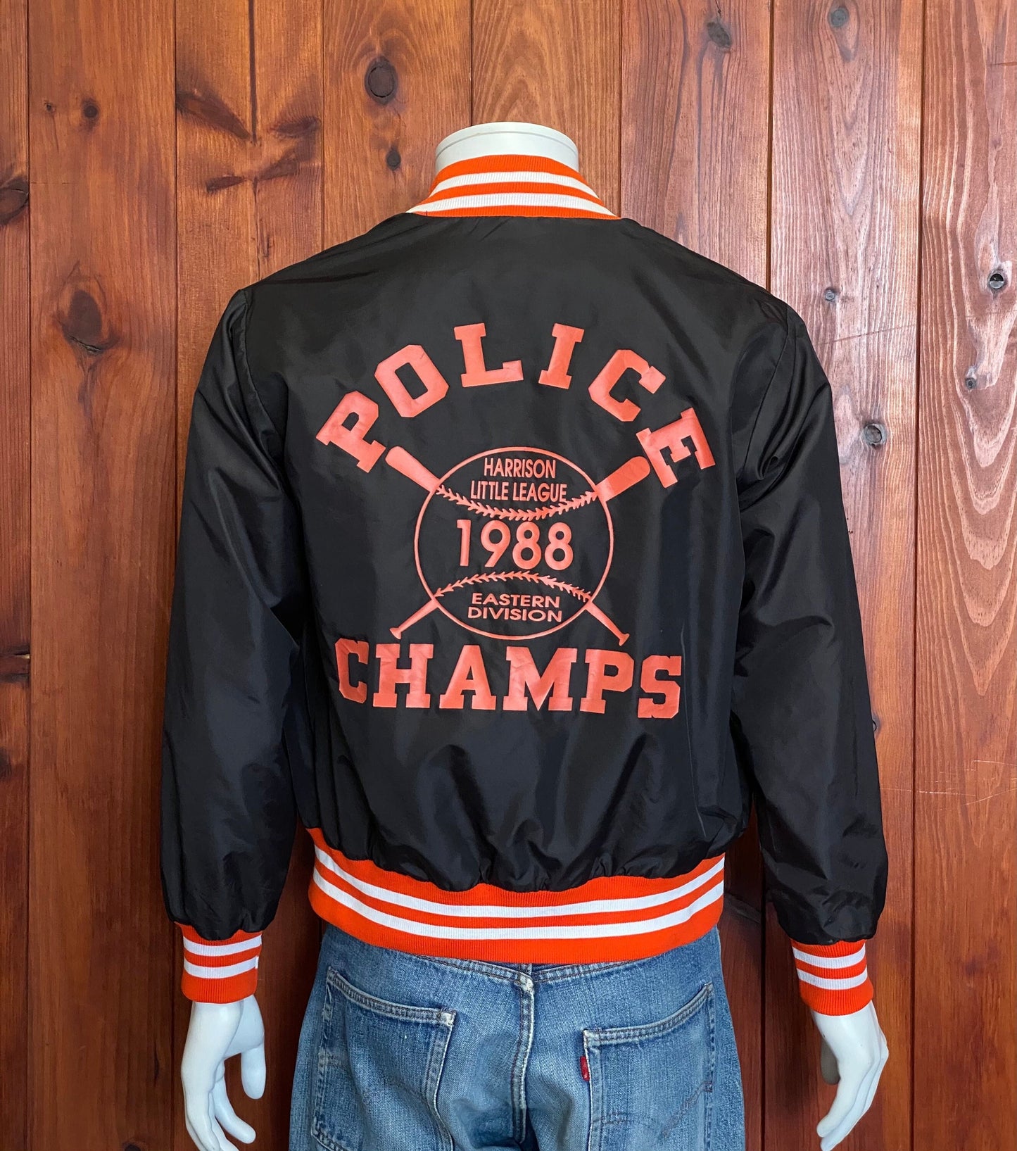 Size S. Made In USA Vintage Nylon Baseball jacket