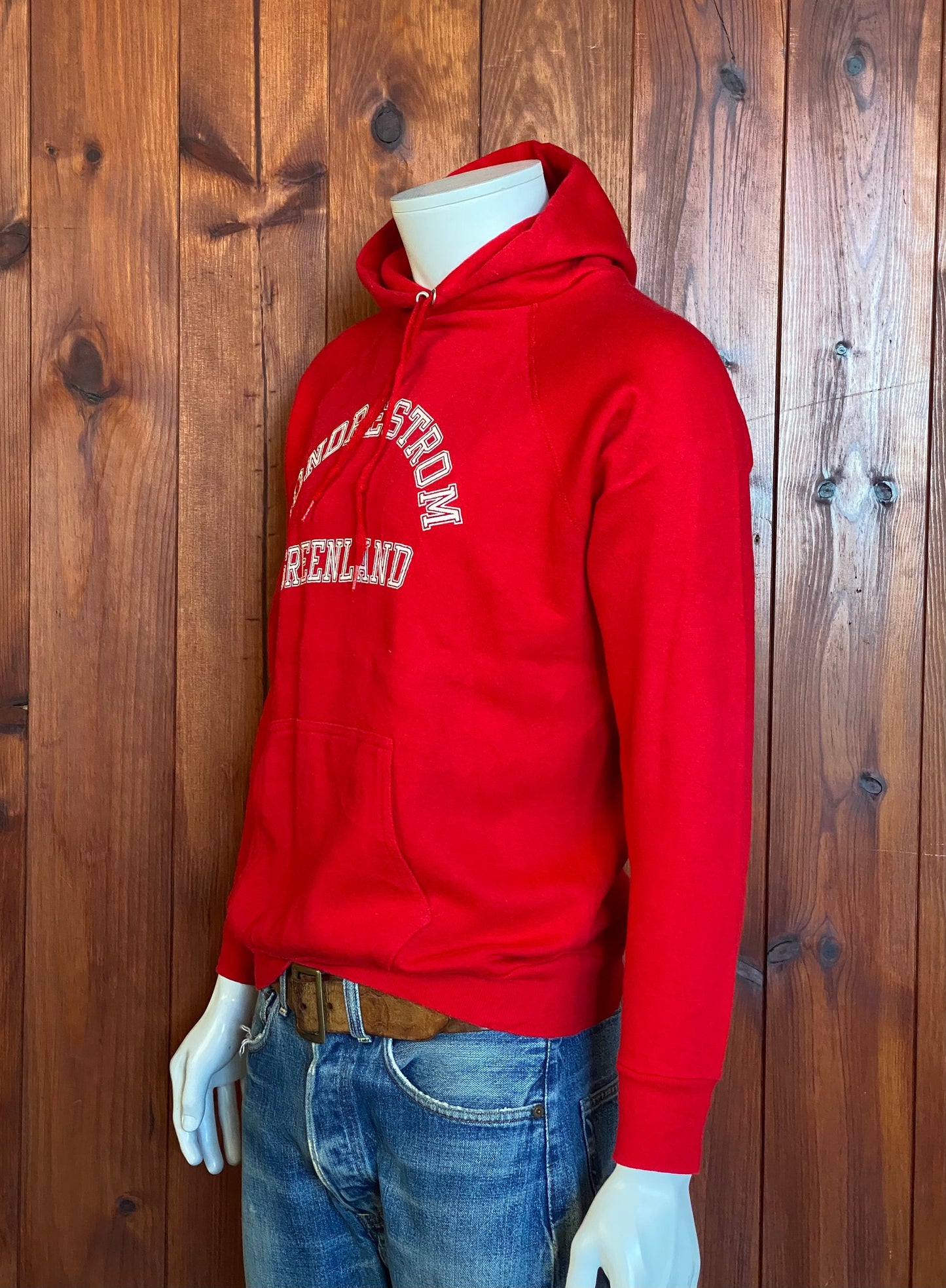 Size L. Made In USA Vintage 80s hooded sweatshirt Made by Artex. 50/50