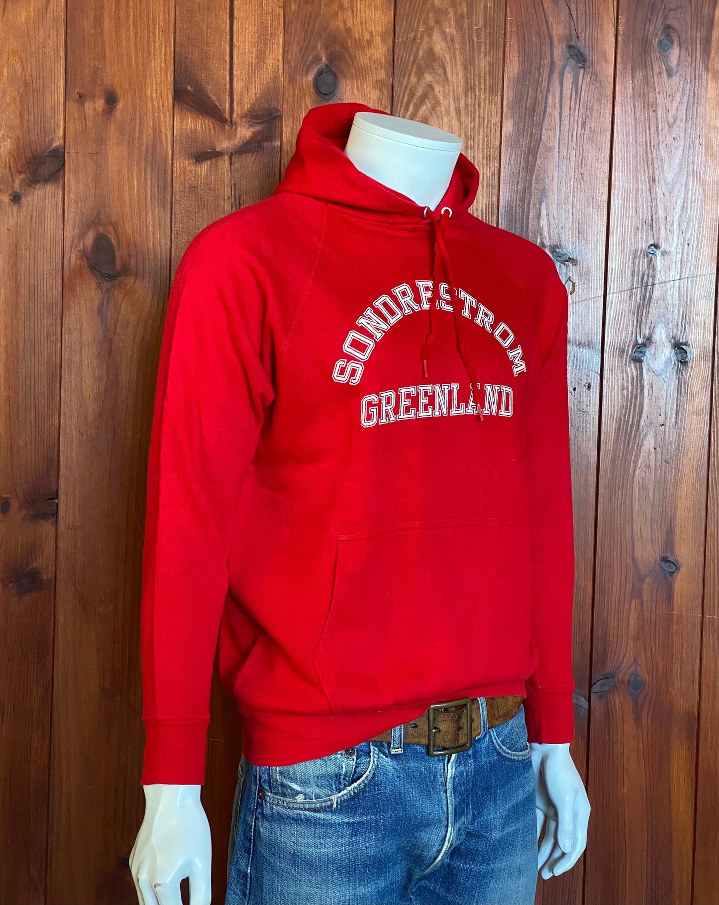 Size L. Made In USA Vintage 80s hooded sweatshirt Made by Artex. 50/50