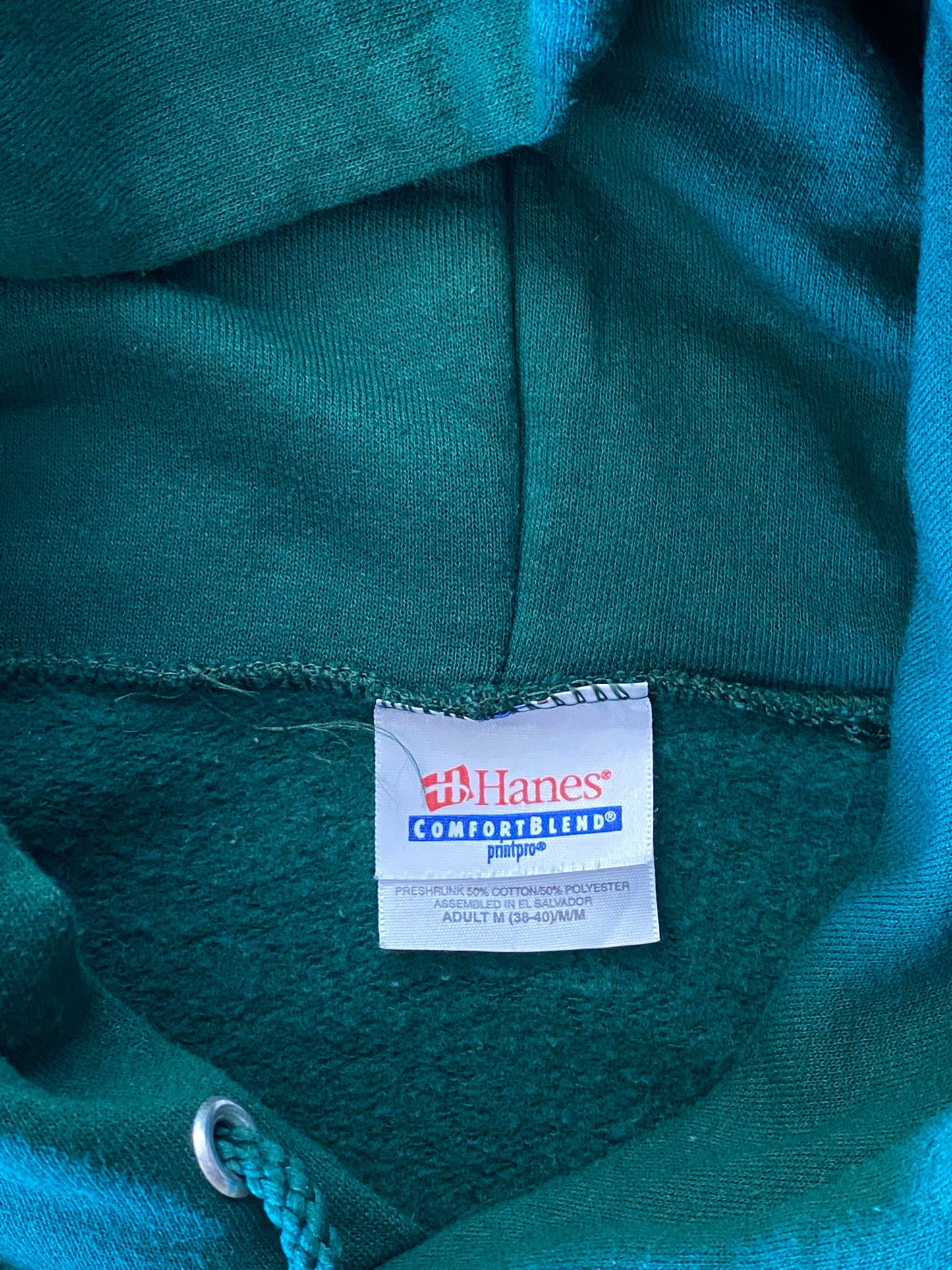 Wave soccer vintage 90s hooded sweatshirt made by Hanes size: M