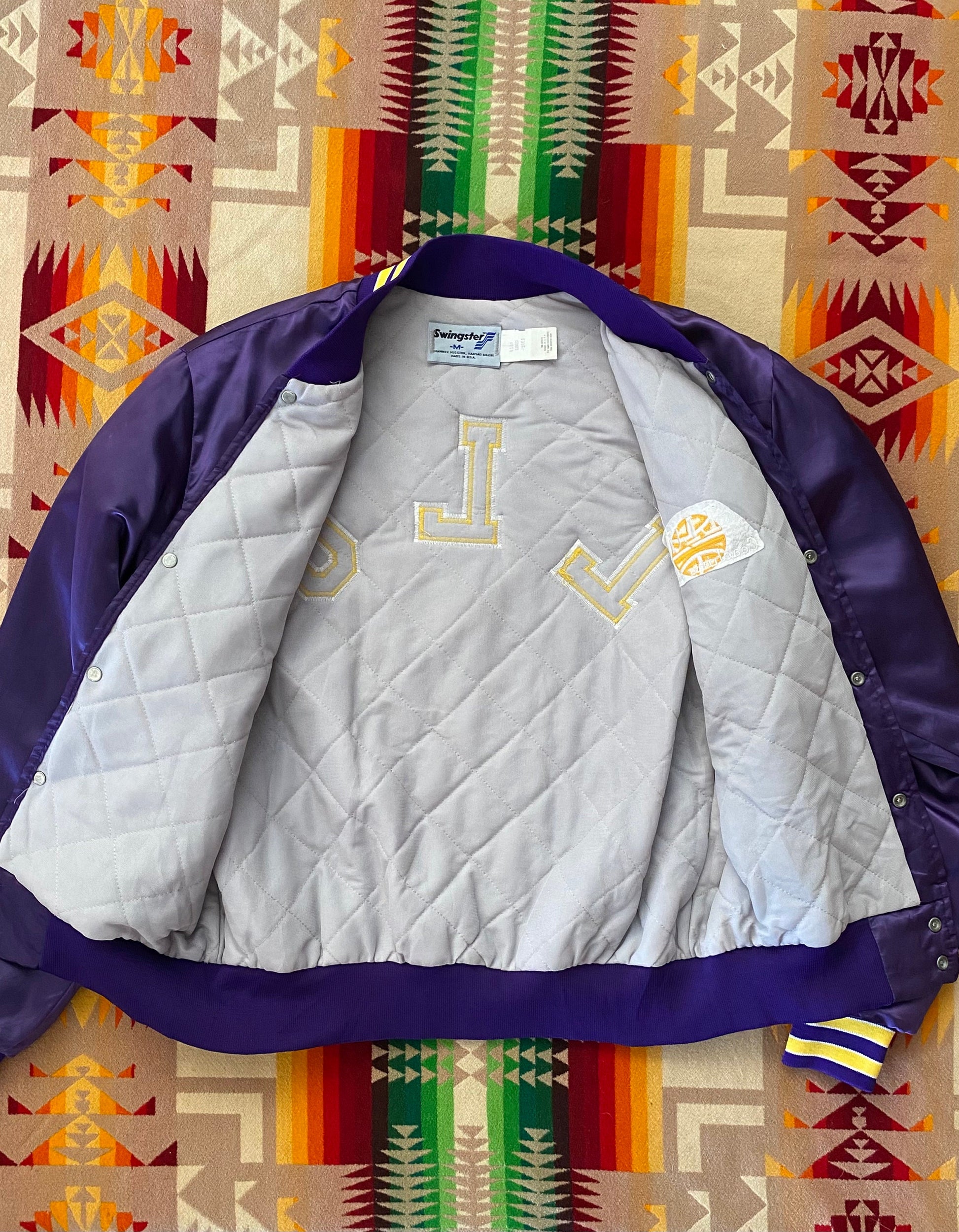Vintage 80s LLU Basketball Coaching Satin Jacket - Size M | Made in USA | USA Vintage BCN