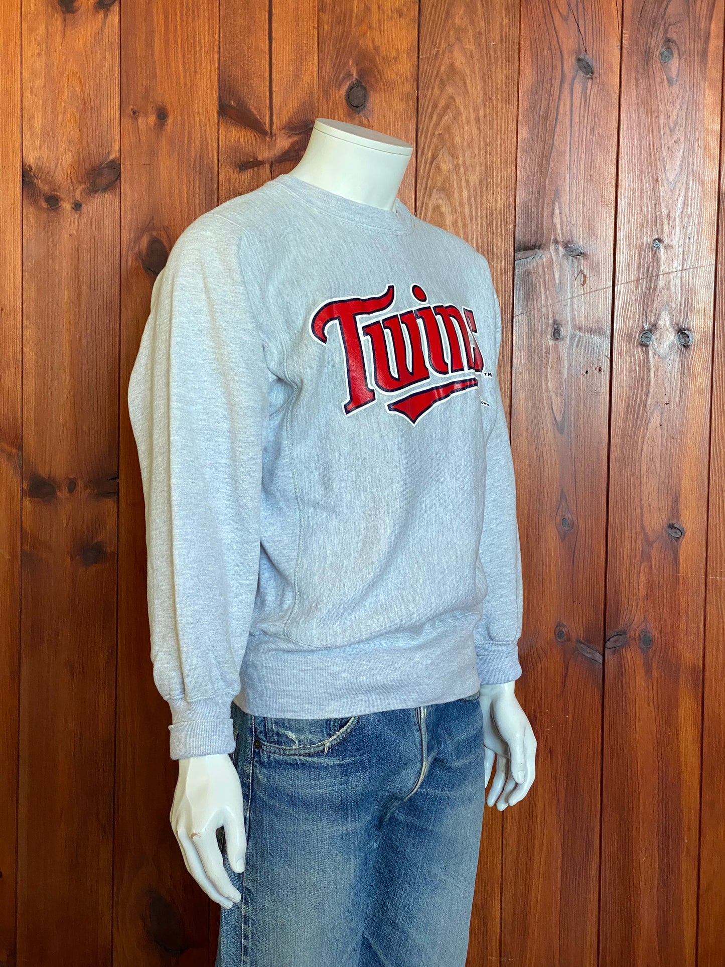 Vintage 90s Twins Reverse Weave Champion Sweatshirt - Size M | Made in USA