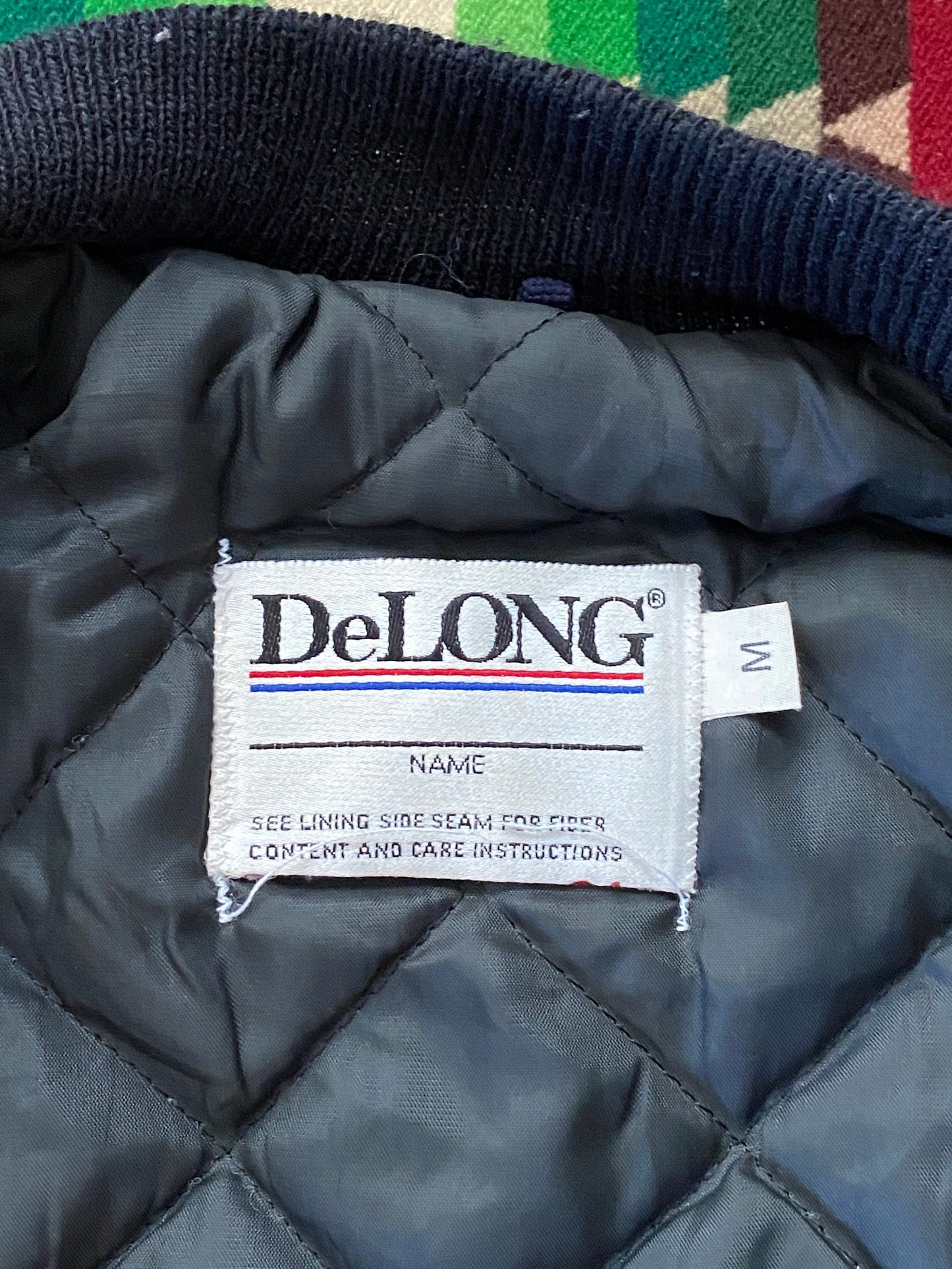 Vintage 90s DelonG Letterman Varsity Jacket - Size M | Made in USA | USA Vintage BCN
