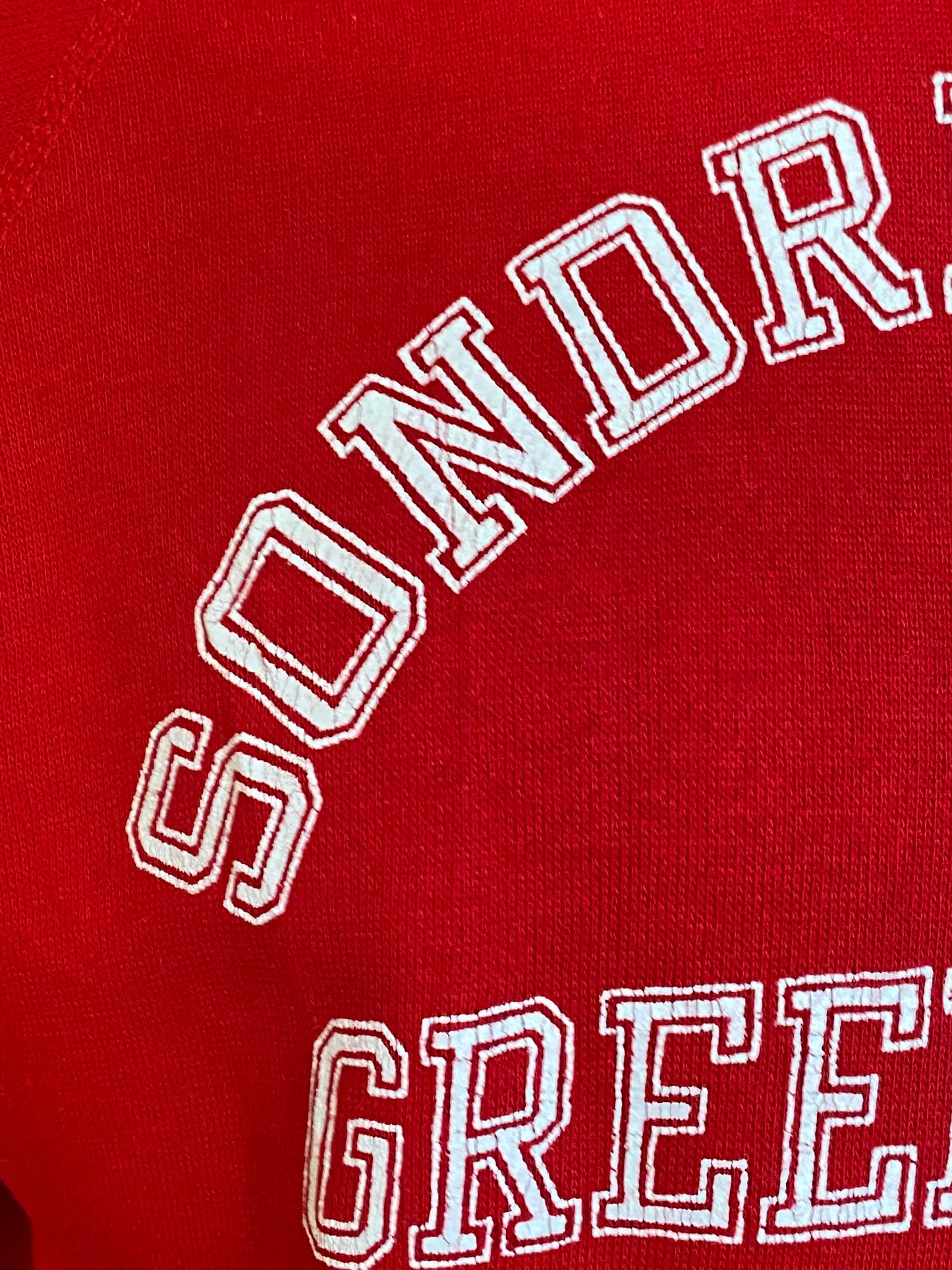 Size L. Made In USA Vintage 80s hooded sweatshirt Made by Artex. 50/50