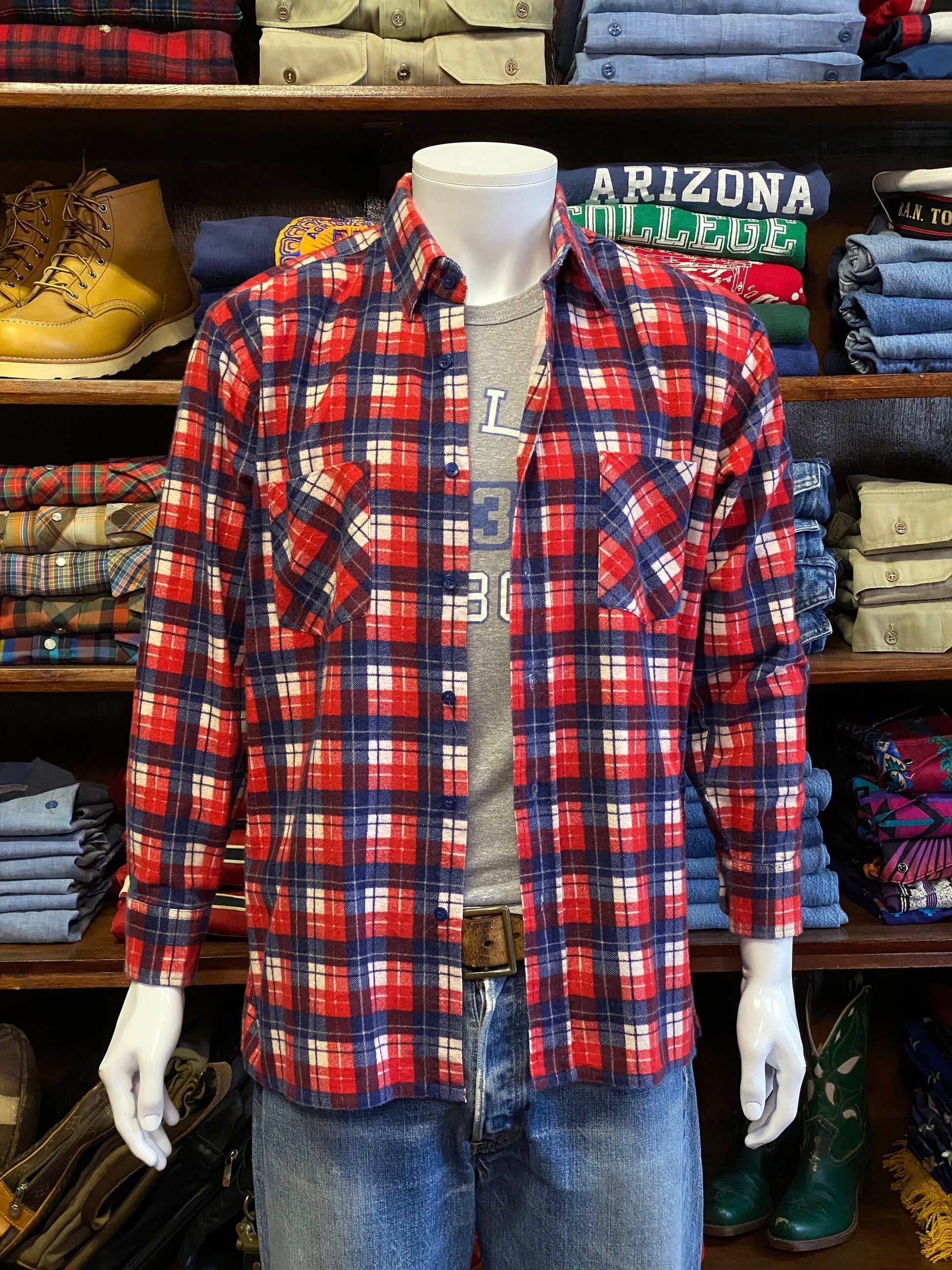 Vintage 90s Flannel Shirt - Size M | USA Vintage BCN