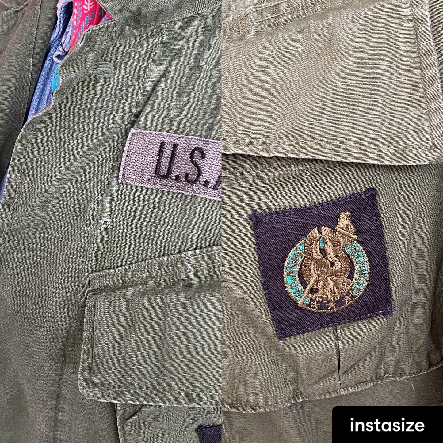 X Small. Authentic 1970 US Army Vintage tropical Vietnam  jungle jacket.