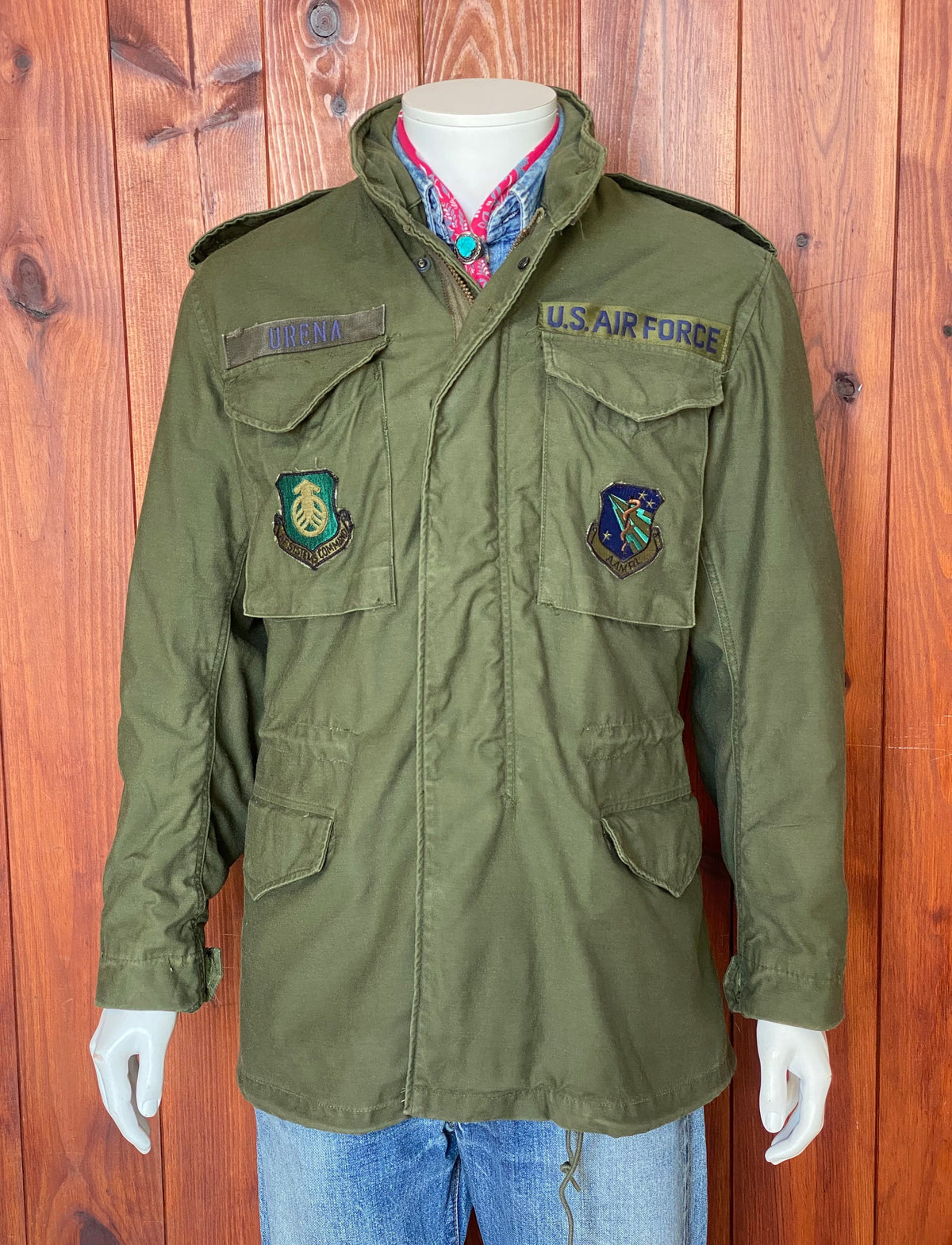 Small Long. Authentic 1982 US army M-65 field jacket-AJ357 Studio