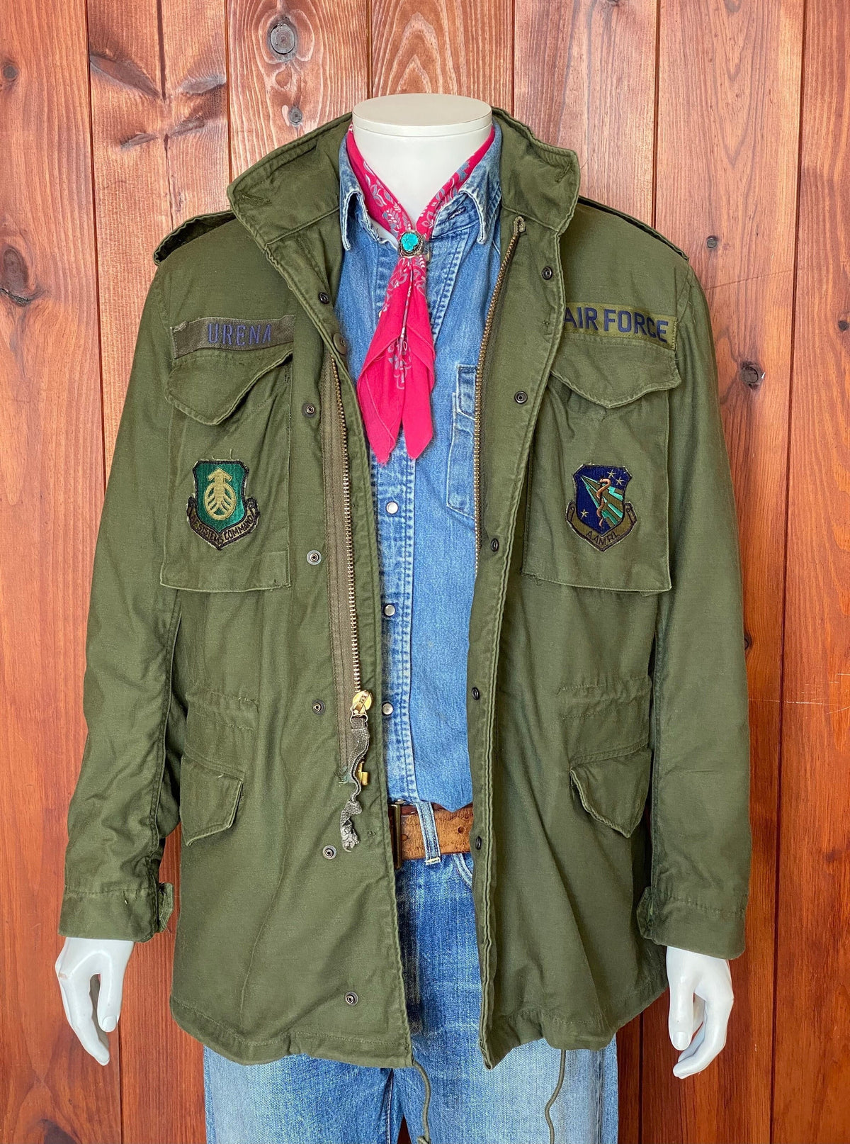 Small Long. Authentic 1982 US army M-65 field jacket-AJ357 Studio