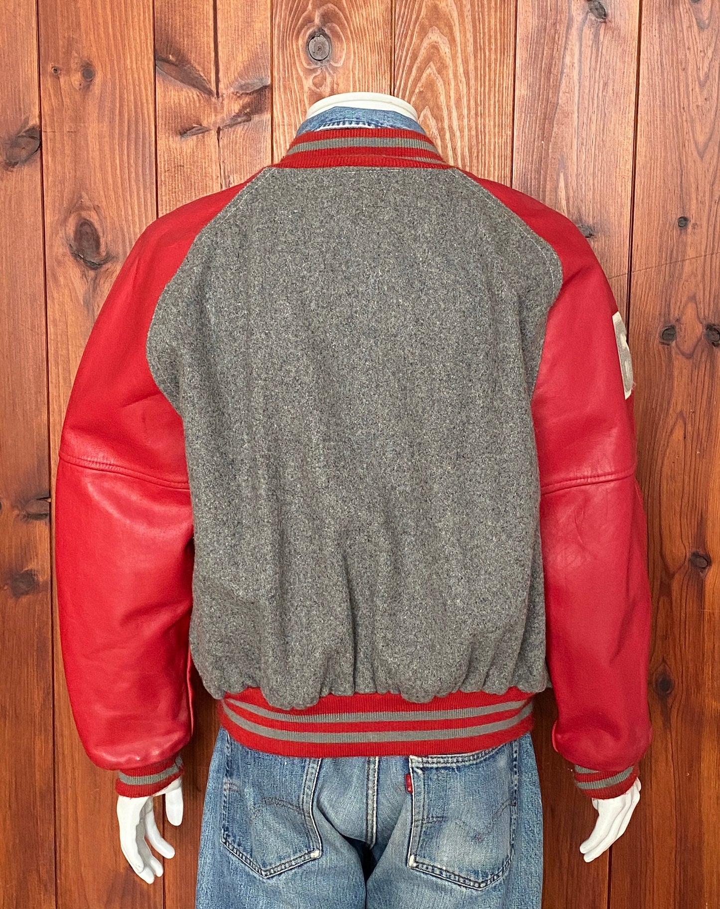 90s Vintage Varsity Jacket - Size 44US (Large), Authentic & Made in USA