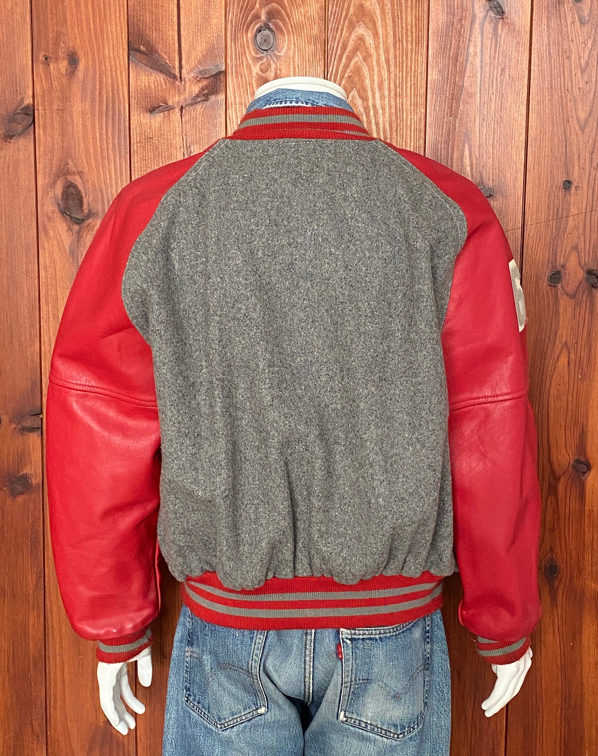 90s Vintage Varsity Jacket - Size 44US (Large), Authentic & Made in USA