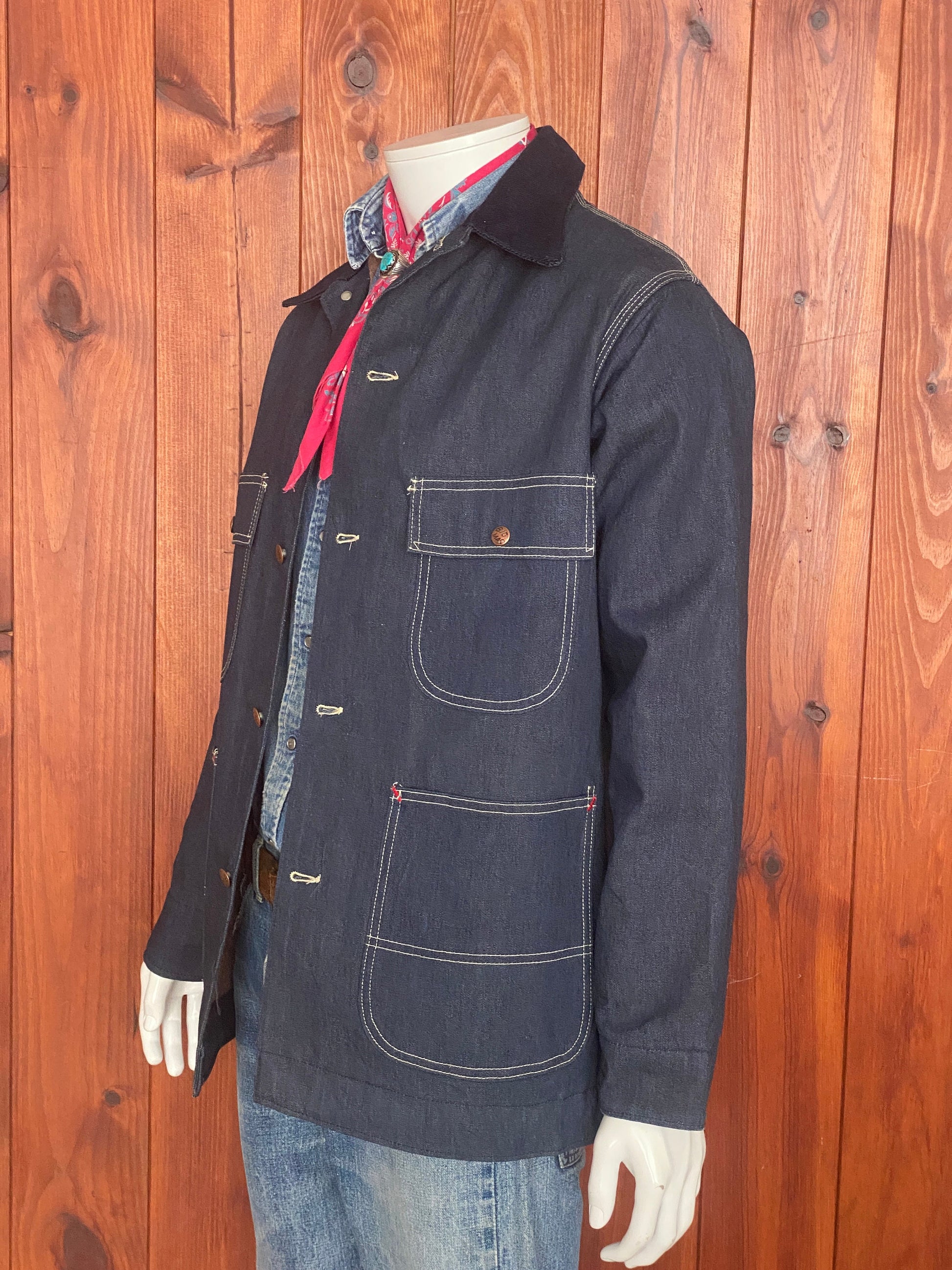 Vintage Big Mac lined denim chore/barn lined coat jacket, size medium - Classic style and durable comfort for your wardrobe.