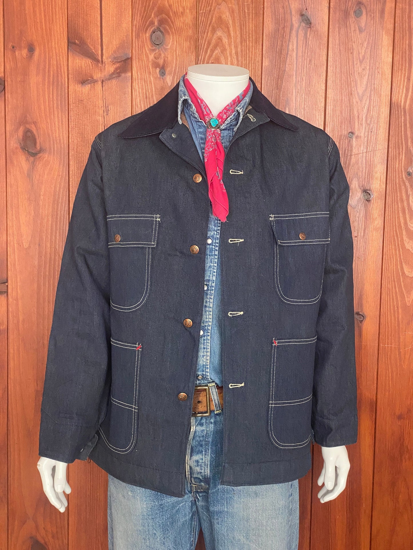 Vintage Big Mac lined denim chore/barn lined coat jacket, size medium - Classic style and durable comfort for your wardrobe.
