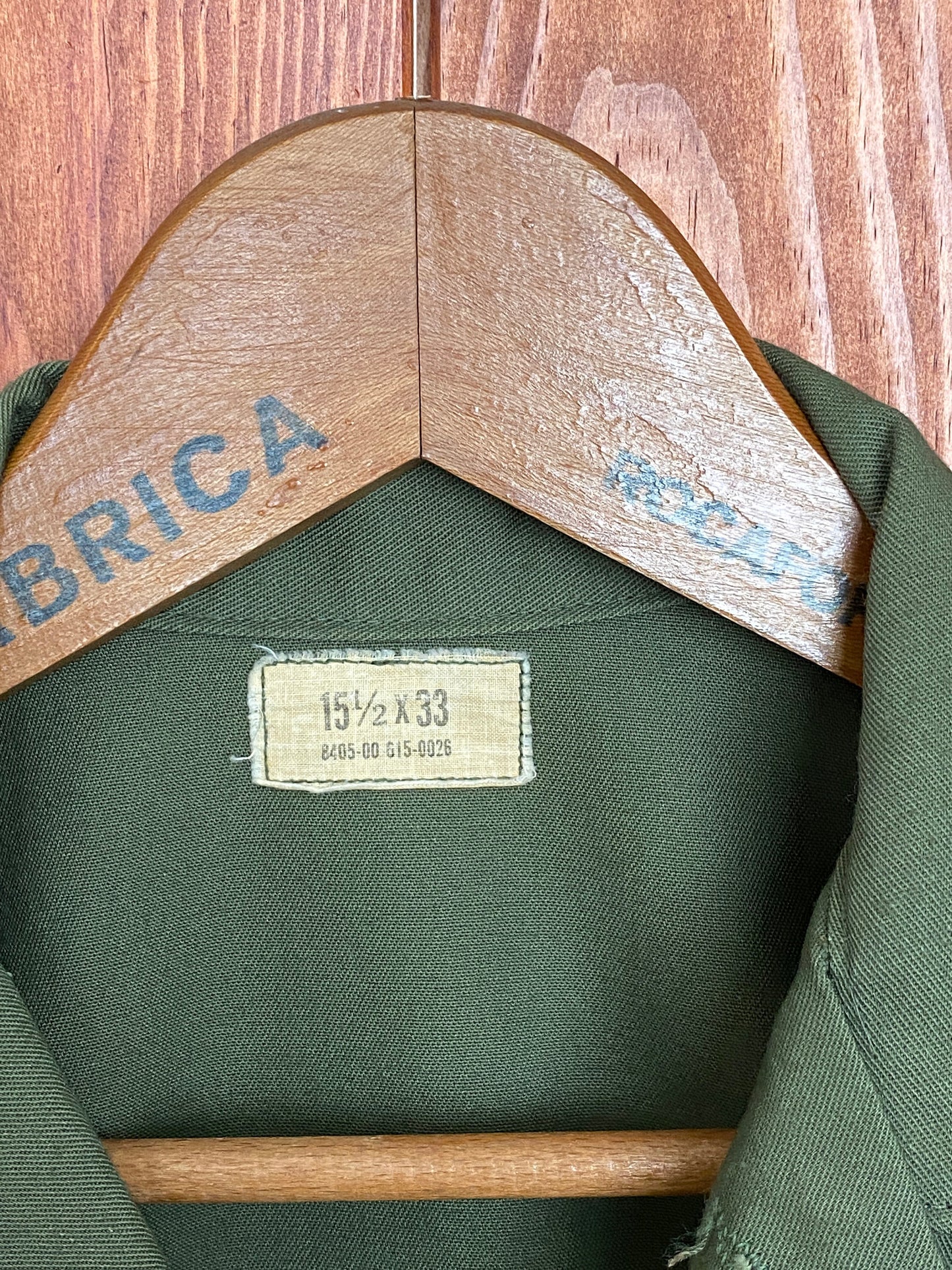 Size M. Original vintage military 80s utility shirt OG 507  Poly/cotton