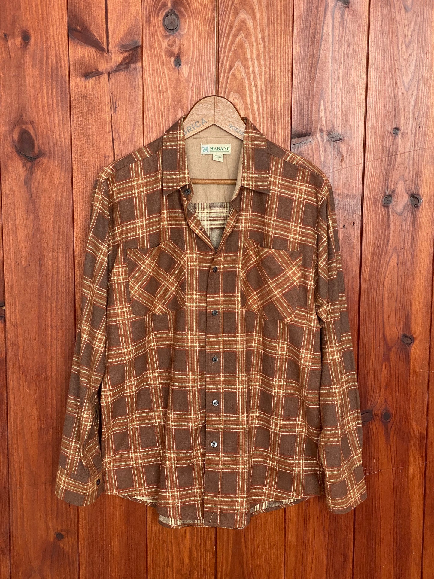 Vintage 80s Haband Flannel Shirt - Size M | USA Vintage BCN